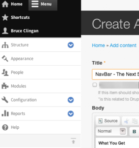 Drupal's Navbar Module